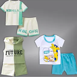 BAESD Unisex Kids Printed T-shirt with Shorts-image-57
