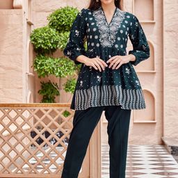 WOMEN PLUS Embroidered Rayon Silk Co-Ords-image-52