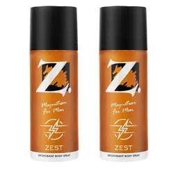 Z-MAGNETISM FOR MEN Zest Set Of 2 Long Lasting Deodorant Body Spray - 150ml (100g) Each-12