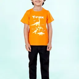 KiddoPanti Boys Printed T-Shirt With Trousers Clothing Set-image-47