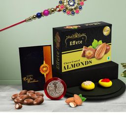 DeoDap Rakhi Combo for Brother with Rakhi, Roli Chawal, Coin & Greeting Card-image-67
