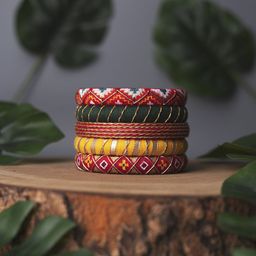Taasha Craft Set Of 5 Threads Bangles-8