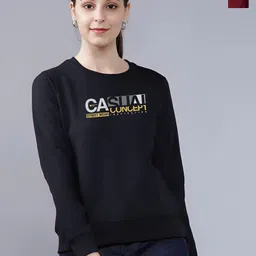 REYA Women Pack of 2 Typography Printed Full Sleeve Sweatshirt-picture-34