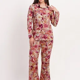 FIMS Floral Printed Shirt & Trousers Co-Ord Set-image-63