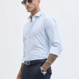 Snitch Men Classic Slim Fit Spread Collar Ethnic Motifs Printed Cotton Formal Shirt-picture-39