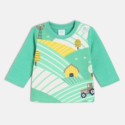 MINI KLUB Boys Sports Printed V-Neck Applique T-shirt-48