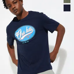 max Men 2 Printed V-Neck Applique T-shirt-picture-3