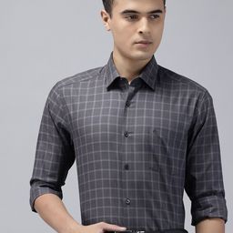Arrow Pure Cotton Grid Tattersall Checked Manhattan Slim Fit Formal Shirt-picture-22