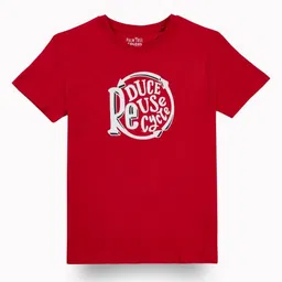 Palm Tree Boys Typography Printed Raw Edge T-shirt-33
