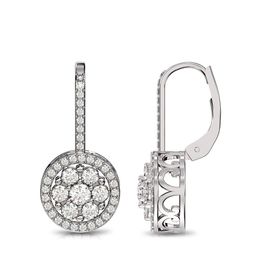 LeCalla 925 Sterling Silver Plated Cubic Zirconia Studded Circular Shaped Drop Earrings image 3