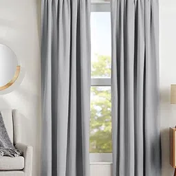 Parda Online Silver-Toned 2 Pcs Black Out Door Curtain-image-8