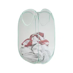Kuber Industries Green Laundry Bag With Handle-0
