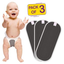 Bembika Cotton Bamboo Charcoal Inserts Nappy Inserts Pack Of 3 - Black-10