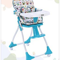 Babyhug Bloom High Chair with Foot Rest - Blue-17