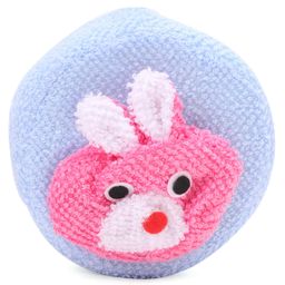Baby Bath Sponge Round Shaped Rabbit Motif - Pink Blue-17