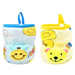 Broad Neck Feeding Bottle Cover with Strap Animal Motif Pack of 2 Yellow Blue - Fits 125 ml Bottle (Cartoon Print May Very)-16