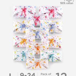 Babyhug Muslin Cloth Nappy Set of 12 Large - Multicolor Printed-23
