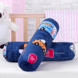 Babyhug Bolsters Car Print Set of 2 - Blue-11