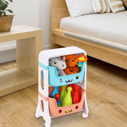 Babyhug 2 Layer Multipurpose Storage Rack - Muticolor-11