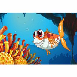 Wens Cartoon Theme Self Adhesive Wall Poster - Multicolor-image-78
