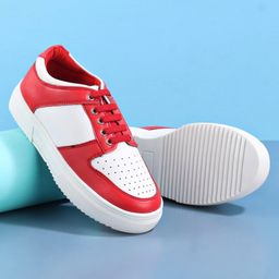 Pine Kids Slip On Casual Shoes- Red White-image-12
