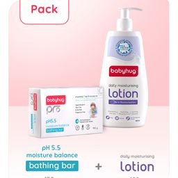 Babyhug Pro pH 55 Moisture Balance Bathing Bar - 150 gm & Babyhug Daily Moisturising Lotion - 400 ml-image-9