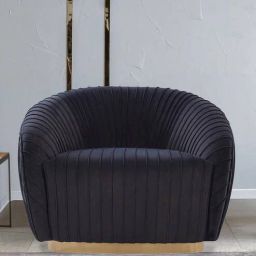 casacraft from pepperfry Clayton Fabric 1 Seater Sofa In Grey Colour-picture-1