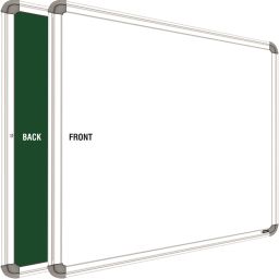 Non Magnetic 2 X 2 feet White Board, One Side White Board Marker and Reverse Side Green Chalk Board Surface Whiteboards-17