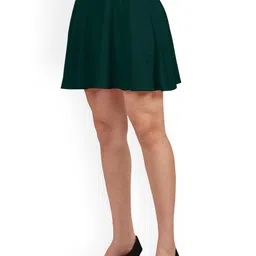Metronaut Solid Flared Above Knee Skorts Skirts-picture-27