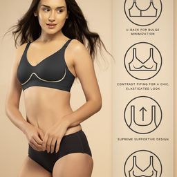 Sonari Medium Coverage Seamless Removable Padding T-shirt Bra image 3