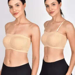 Tomkot Strapless Bras for Women Wireless Non-Slip Seamless Skin Tube Bra with Straps-50