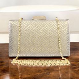 CRUSSET Textured Embellished Purse Clutch-image-2