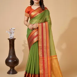 DIVASTRI Woven Design Zari Silk Blend Saree-picture-42