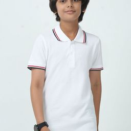 CHILINS Kids Polo Collar Regular Fit Cotton T-shirt-picture-40