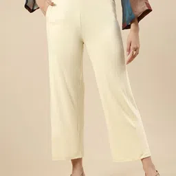De Moza Women Regular Fit Mid Rise Trousers-image-35