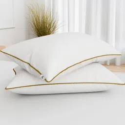 CURIOUS LIFESTYLE White Set of 2 Fibre Filled Polycotton Breathable Sleep Pillow-image-74
