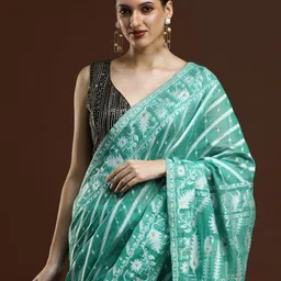 Mitera Women Ethnic Motifs Woven Design Chanderi Saree-picture-12