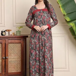 Claura Printed Maxi Nightdress-image-67