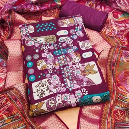 Blissta Printed Unstitched Dress Material-image-73