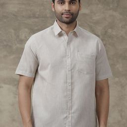 Ramraj Men Textured Spread Collar Casual Casual Shirt-picture-24
