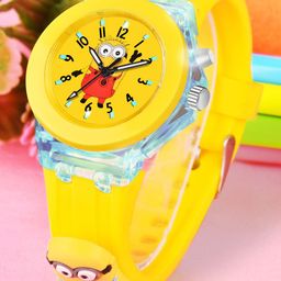 Cloudwood Boys Patterned Dial & Straps Analogue Multi Function Watch 327 Minion-image-65