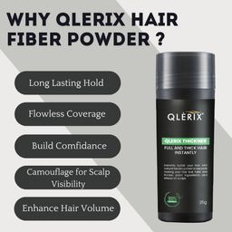 QLERIX Set Of 2 Full & Thicker Hair Fiber Powder - 25 g Each image 3