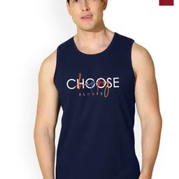 SLOWLORIS Men Pack Of 2 Printed Bio-Wash Combed Cotton Gym Vest-picture-43