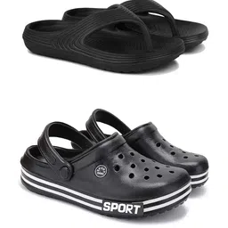 DRACKFOOT Men Set Of 2 Stylish Clogs & Thong Flip-Flops-picture-57