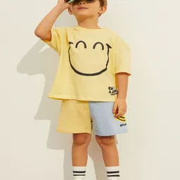 INCLUD Boys Printed Round Neck T-Shirt With Shorts-image-93