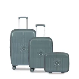 Polo Class Set Of 2 Textured Hard Sided Trolley Suitcase with Vanity-13