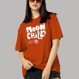 TQH Women Printed Drop-Shoulder Sleeves Applique T-shirt-image-17