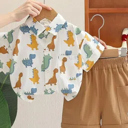 LULU & SKY Boys Printed Shirt with Shorts-picture-23