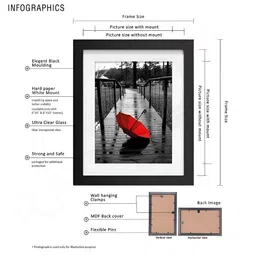 RANDOM Black & White 10 Pieces MDF Wall Photo Frames image 2