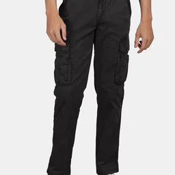 t-base Men Mid-Rise Regular Fit Cargos Trousers-image-75